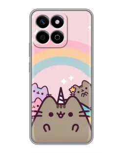 Чехол для Huawei Honor X7c с картинкой «Единорог Pusheen»