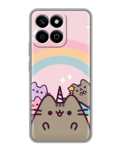 Чехол для Huawei Honor X7c с картинкой «Единорог Pusheen»
