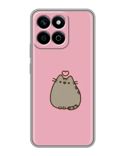 Чехол для Huawei Honor X7c с картинкой «Pusheen сердце»