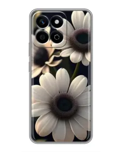 Чехол для Huawei Honor X7c с картинкой «Белые маргаритки макро»