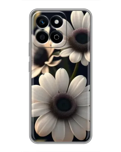 Чехол для Huawei Honor X7c с картинкой «Белые маргаритки макро»
