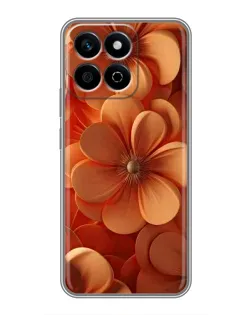 Чехол для Huawei Honor X7c с картинкой «Оранжевый макро цветок»
