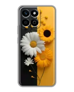 Чехол для Huawei Honor X7c с картинкой «Подсолнух и ромашка»