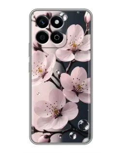 Чехол для Huawei Honor X7c с картинкой «Нежная сакура и капли»