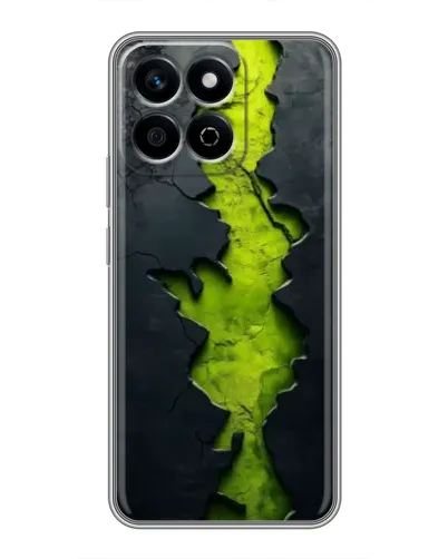 Чехол для Huawei Honor X7c с картинкой «Салатовый разлом скалы»