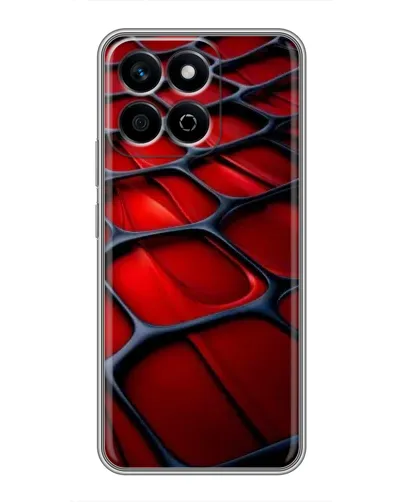 Чехол для Huawei Honor X7c с картинкой «Красная глянцевая сетка»