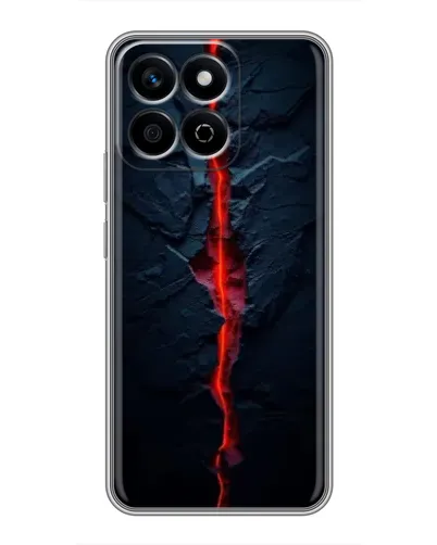 Чехол для Huawei Honor X7c с картинкой «Kрасная лавовая трещина»