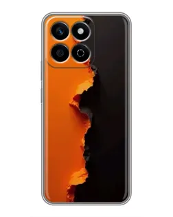 Чехол для Huawei Honor X7c с картинкой «Оранжевый разлом»