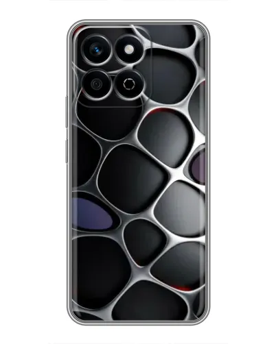 Чехол для Huawei Honor X7c с картинкой «Объемная темная решетка»