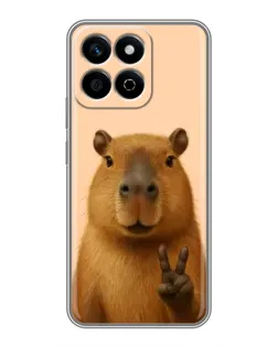 Чехол для Huawei Honor X7c с картинкой «Капибара виктория»