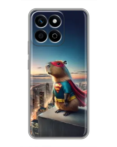 Чехол для Huawei Honor X7c с картинкой «Капи-мен супергерой»