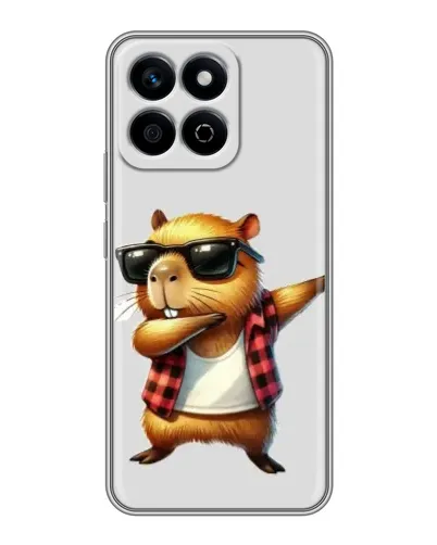 Чехол для Huawei Honor X7c с картинкой «Капибара рэпер даб»