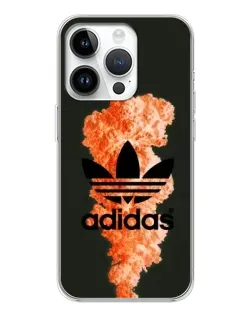 Чохол для Huawei Honor X7d з картинкою «Помаранчевий дим Adidas»