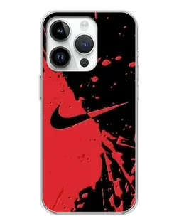 Чехол для Huawei Honor X7d с картинкой «Красные брызги Nike»