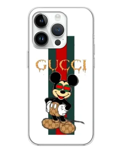 Чехол для Huawei Honor X7d с картинкой «Микки Маус Gucci — полосы»
