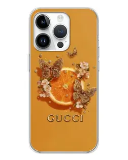 Чохол для Huawei Honor X7d з картинкою «Gucci — золоті метелики»