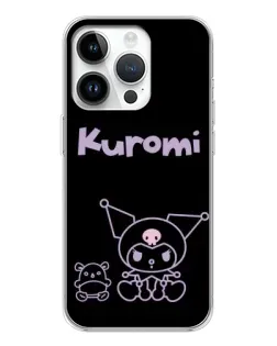 Чохол для Huawei Honor X7d з картинкою «Kuromi — чорний мінімалізм»