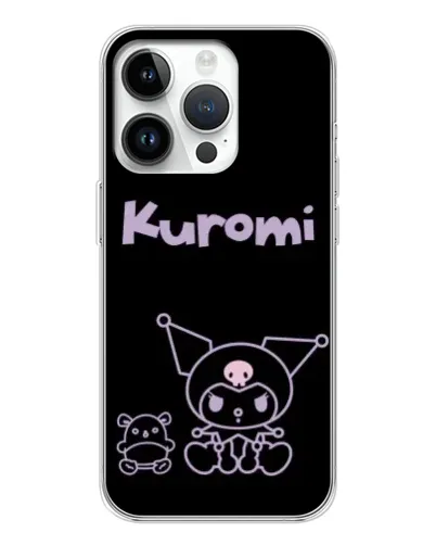 Чехол для Huawei Honor X7d с картинкой «Kuromi — черный минимализм»
