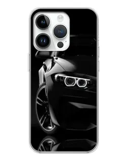 Чохол для Huawei Honor X7d з картинкою «Чорна BMW — профіль»