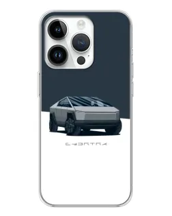 Чохол для Huawei Honor X7d з картинкою «Сріблястий Cybertruck Tesla»