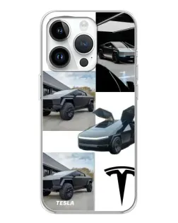 Чохол для Huawei Honor X7d з картинкою «Колаж Cybertruck Tesla»