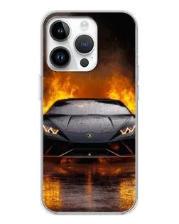 Чохол для Huawei Honor X7d з картинкою «Lamborghini у вогні»