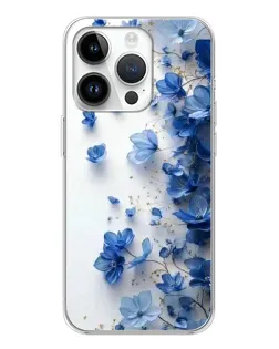 Чохол для Huawei Honor X7d з картинкою «Блакитний квітковий каскад»