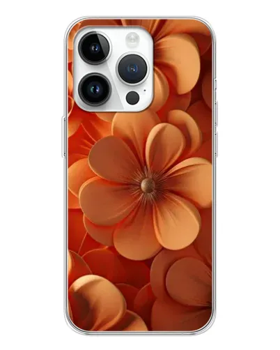 Чохол для Huawei Honor X7d з картинкою «Помаранчева макро квітка»