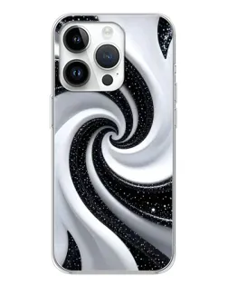 Чохол для Huawei Honor X7d з картинкою «Чорно-біла спіраль»