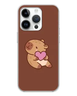 Чохол для Huawei Honor X7d з картинкою «Капібара з серцем»