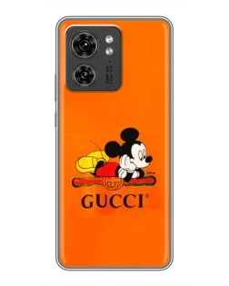 Чехол для Huawei Honor X8 5G с картинкой «Микки Маус Gucci — оранж»