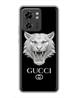 Чехол для Huawei Honor X8 5G с картинкой «Gucci — серебряный лев»
