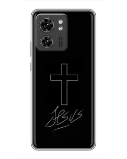 Чехол для Huawei Honor X8 5G с картинкой «Графический крест Jesus»