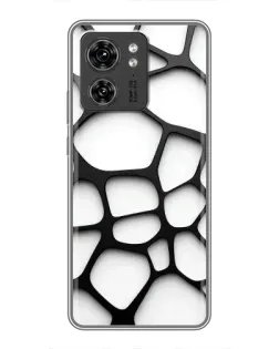 Чехол для Huawei Honor X8 5G с картинкой «Белая объемная сетка»