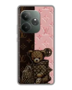 Чехол для Huawei Honor X80i с картинкой «Мишка в стиле LV»