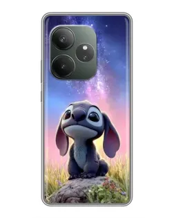 Чехол для Huawei Honor X80i с картинкой «Стич на рассвете»