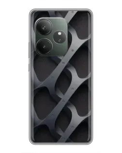 Чехол для Huawei Honor X80i с картинкой «Объемное серое плетение»