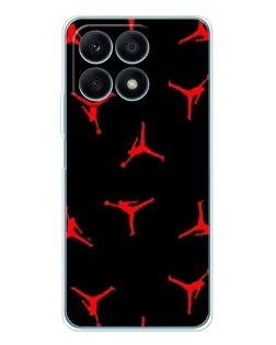 Чехол для Huawei Honor X8a с картинкой «Jordan Red Pattern»