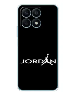 Чехол для Huawei Honor X8a с картинкой «Jordan White Logo»