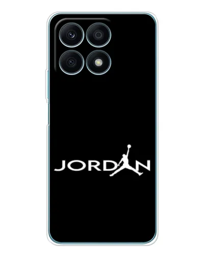 Чехол для Huawei Honor X8a с картинкой «Jordan White Logo»