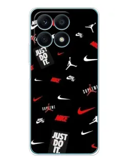 Чехол для Huawei Honor X8a с картинкой «Nike Mix Pattern»
