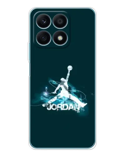 Чехол для Huawei Honor X8a с картинкой «Jordan Blue Fire»