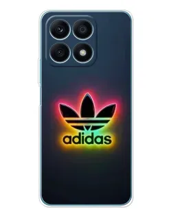 Чехол для Huawei Honor X8a с картинкой «Неоновый Adidas»