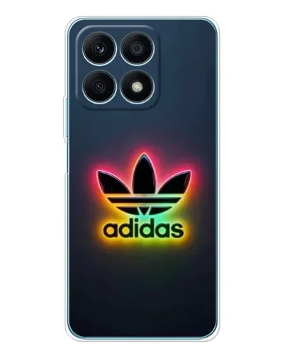 Чехол для Huawei Honor X8a с картинкой «Неоновый Adidas»