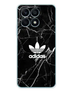 Чехол для Huawei Honor X8a с картинкой «Белый мрамор Adidas»