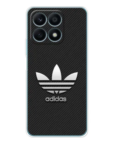 Чехол для Huawei Honor X8a с картинкой «Adidas Карбоновая текстура»