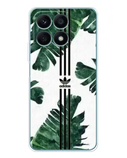 Чехол для Huawei Honor X8a с картинкой «Пальмовые листья адидас»