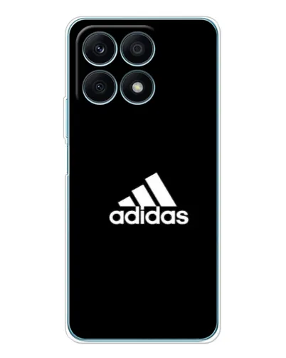 Чехол для Huawei Honor X8a с картинкой «Черная классика Adidas»