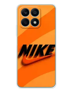 Чехол для Huawei Honor X8a с картинкой «Оранжевый драйв Nike»