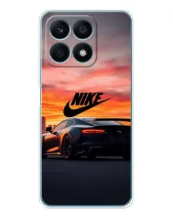 Чехол для Huawei Honor X8a с картинкой «Nike и суперкар»